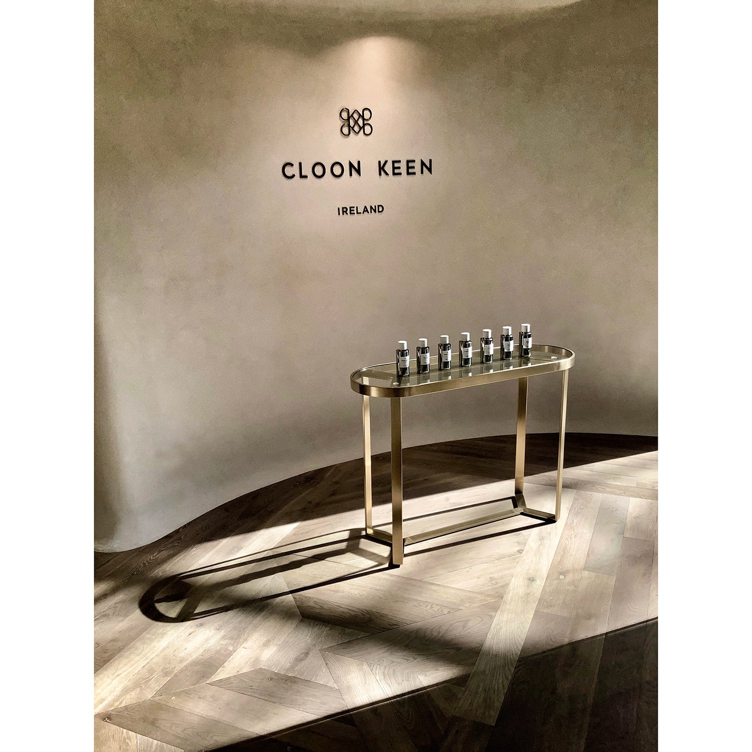 Brass Table With Cloon Keen Perfume Display